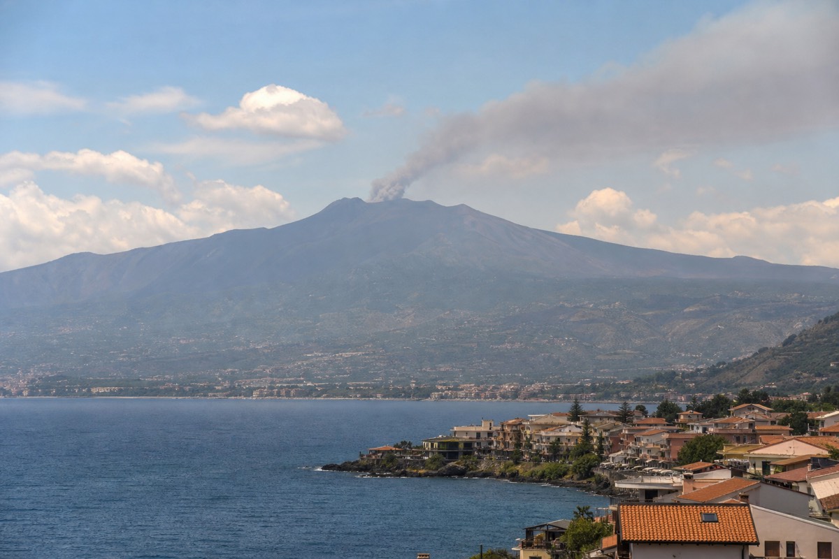 A cooled lava flow on Mount Etna's slopes