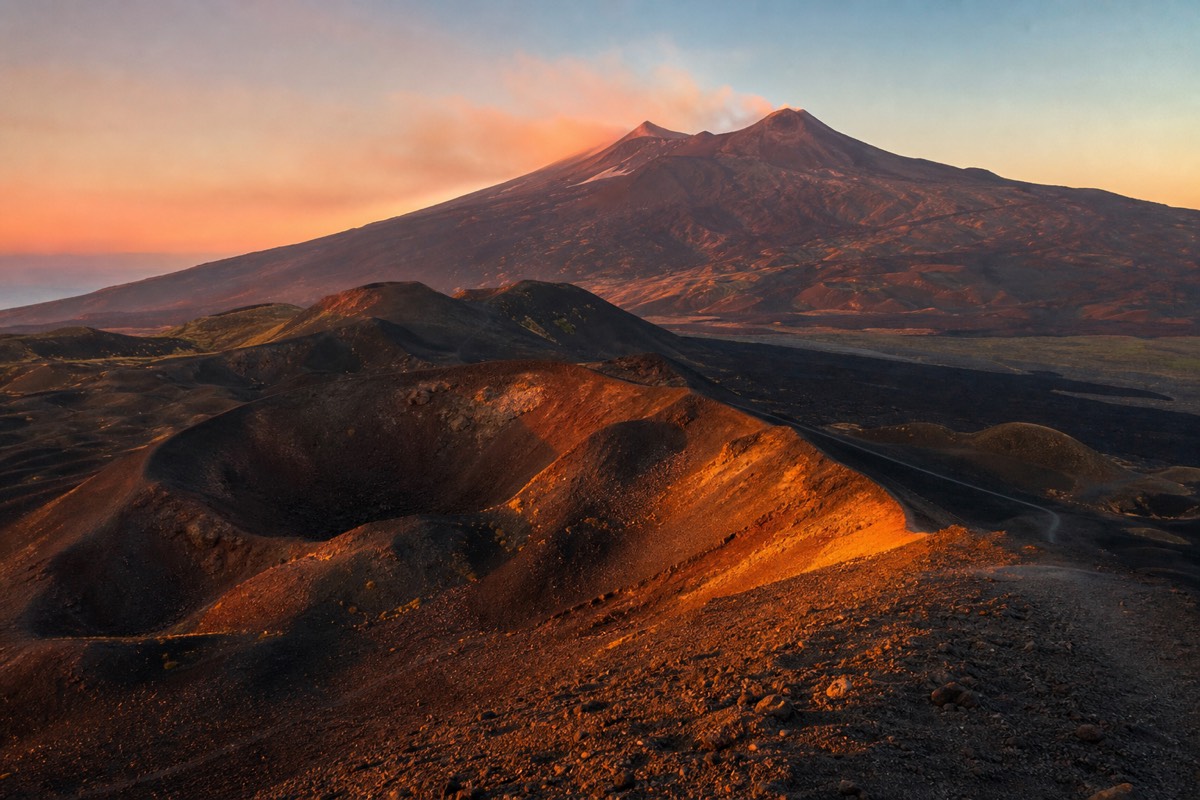Mount Etna's volcanic slopes